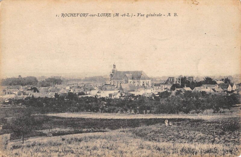 Carte postale ancienne Rochefort Sur Loire Vue Generale à Rochefort-sur-Loire