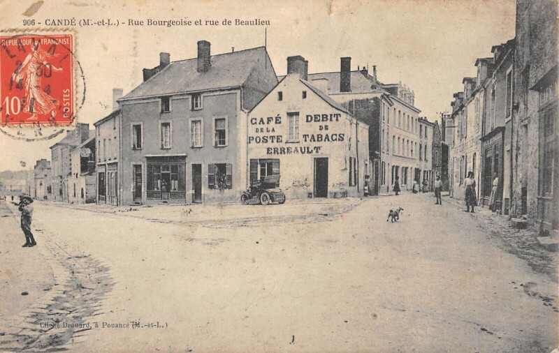 Carte postale ancienne Cande Rue Bourgeoise Et Rue De Beaulieu