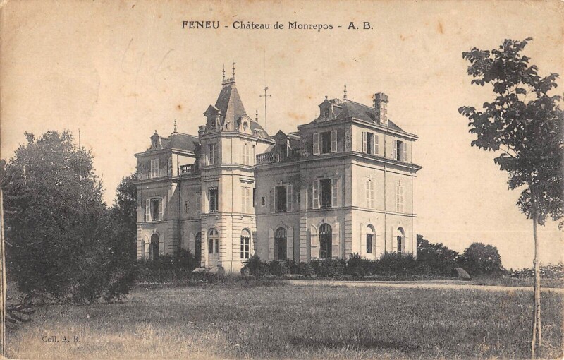 Carte postale ancienne Feneu Chateau De Monrepos à Feneu