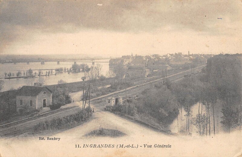 Carte postale ancienne Ingrandes Vue Generale
