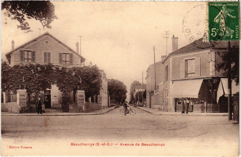 Carte postale ancienne Beauchamps Avenue de Beauchamps France à Beauchamp