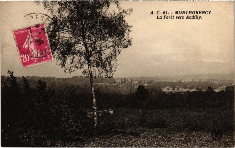 Carte postale ancienne Montmorency La Foret vers Andilly France à Andilly