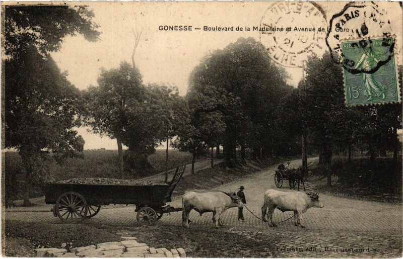 Carte postale ancienne Gonesse Boulevard de la Madeleine France à Gonesse