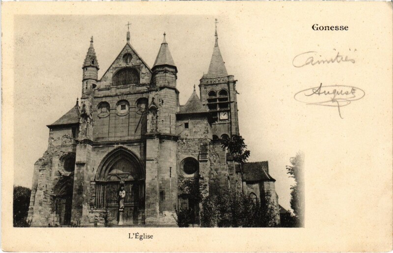 Carte postale ancienne Gonesse L'Eglise France à Gonesse