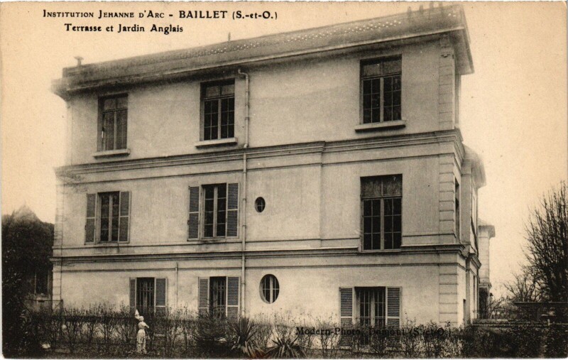 Carte postale ancienne Baillet Terrasse et Jardin Anglais France