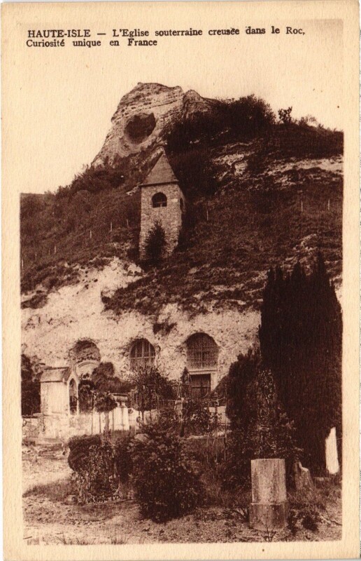 Carte postale ancienne Haute-Isle L'Eglise Souterraine France à Haute-Isle
