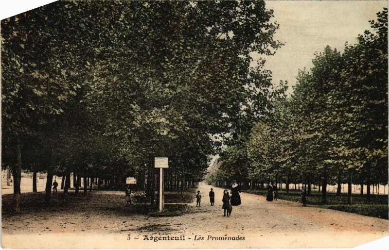 Carte postale ancienne Argenteuil Les Promenades France à Argenteuil