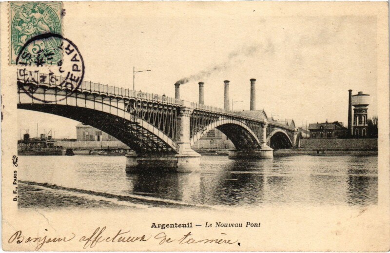 Carte postale ancienne Argenteuil Le Nouveau Pont France à Argenteuil