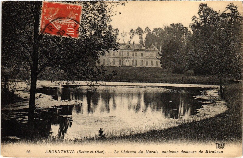 Carte postale ancienne Argenteuil Le Chateau du Marais France à Argenteuil