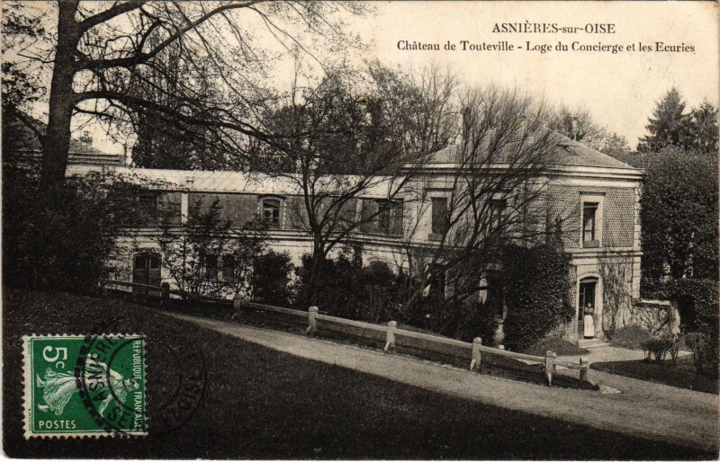 Carte postale ancienne Asnieres s Oise Chateau de Touteville France