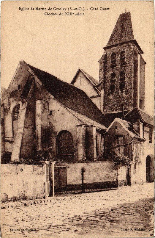 Carte postale ancienne Groslay Eglise Saint-Martin de Groslay France à Groslay