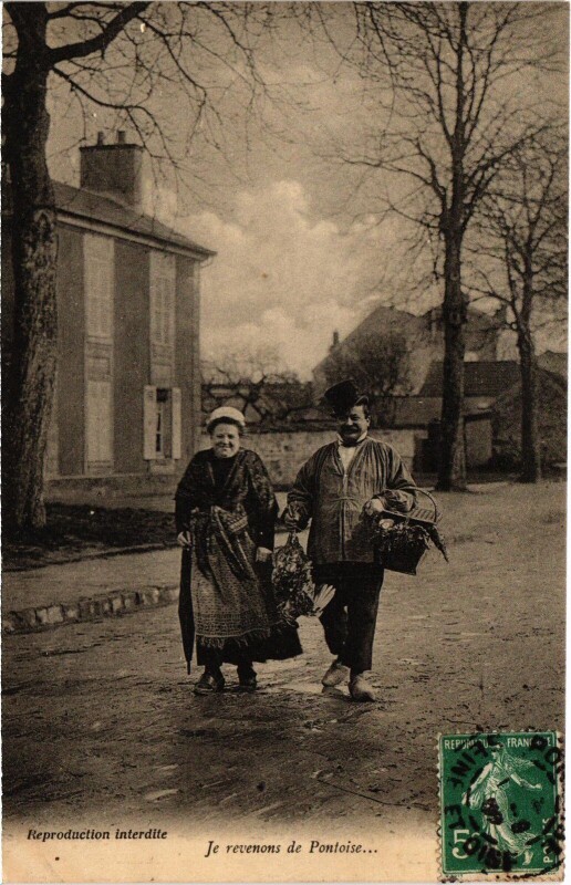 Carte postale ancienne Pontoise Je revenons France à Pontoise