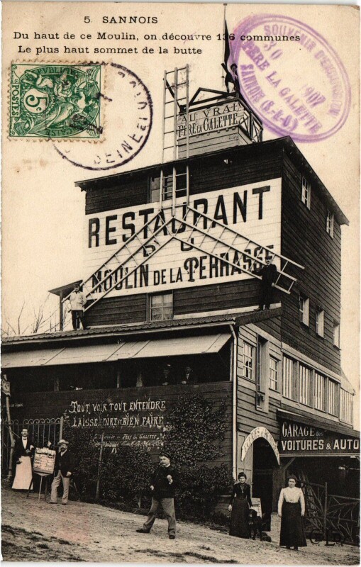 Carte postale ancienne Sannois Du haut de ce Moulin France à Sannois