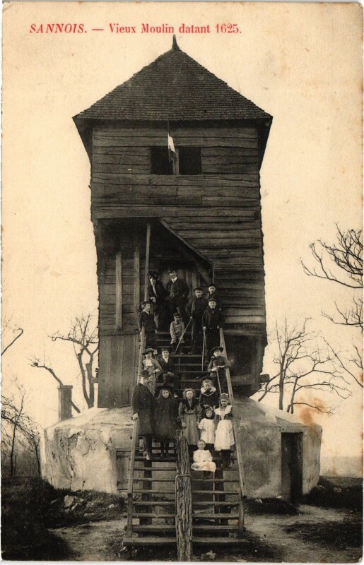 Carte postale ancienne Sannois Vieux Moulin datant 1625 France à Sannois