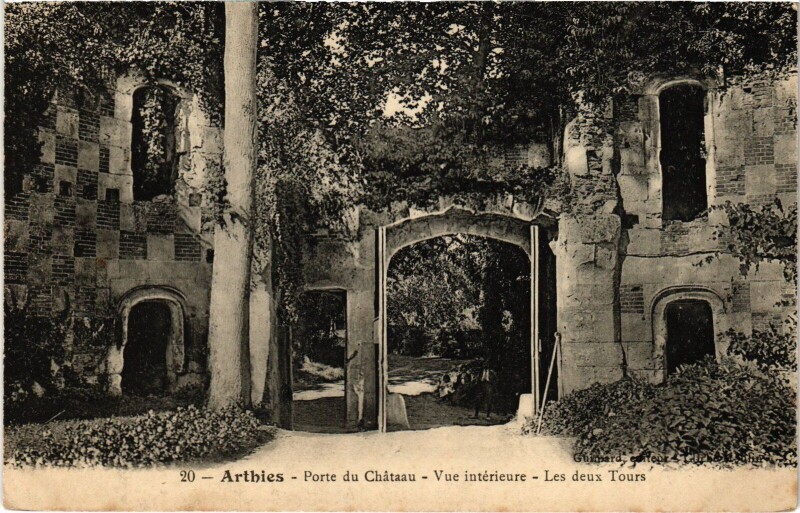 Carte postale ancienne Arthies Porte du Chateau France à Arthies
