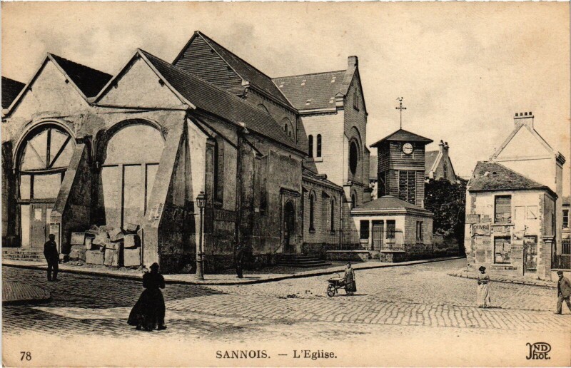 Carte postale ancienne Sannois L'Eglise France à Sannois