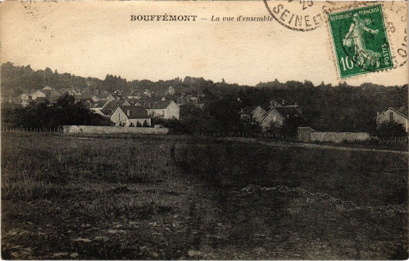 Carte postale ancienne Bouffemont La vue d'ensemble France