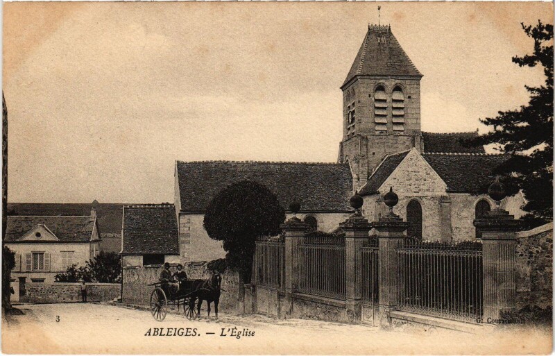 Carte postale ancienne Ableiges L'Eglise France à Ableiges