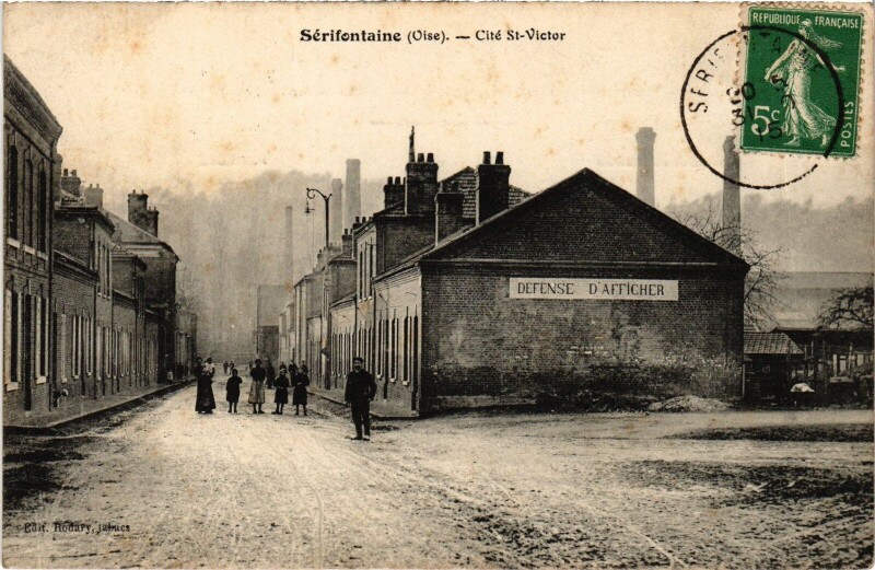 Carte postale ancienne Sérifontaine Cité Saint-Victor à Sérifontaine