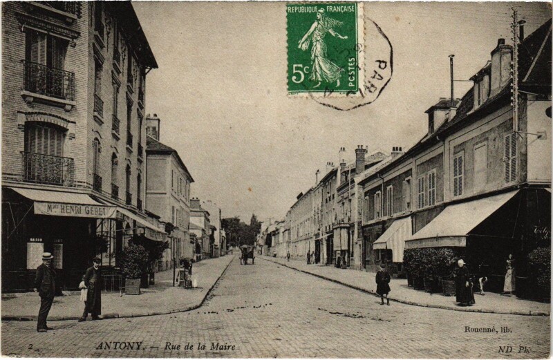 Carte postale ancienne Antony Rue de la Marie à Antony