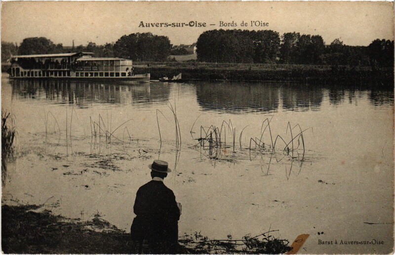 Carte postale ancienne Auvers s Oise Bords de l'Oise France
