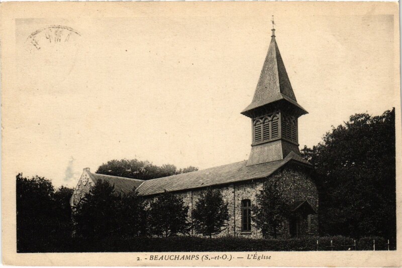 Carte postale ancienne Beauchamps L'Eglise France à Beauchamp
