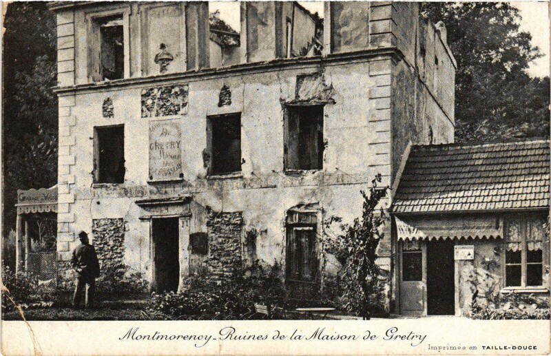Carte postale ancienne Montmorency Ruines de la Maison de Gretry France à Montmorency