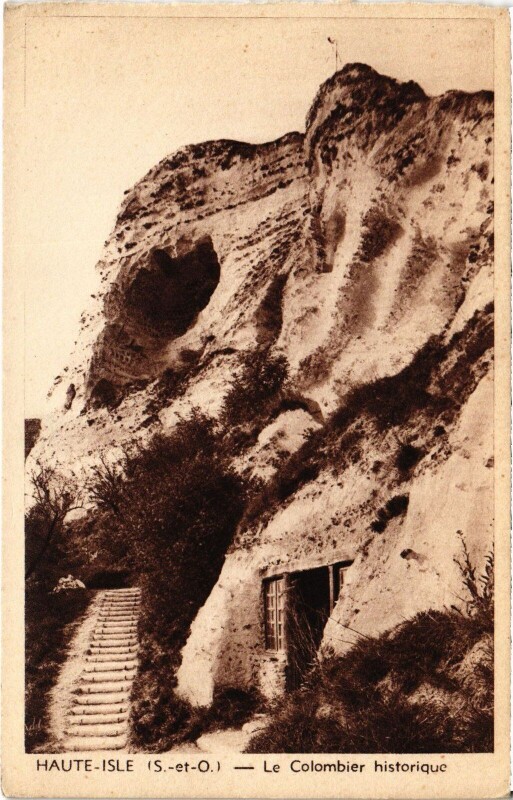 Carte postale ancienne Haute-Isle Le Colombier historique France à Haute-Isle