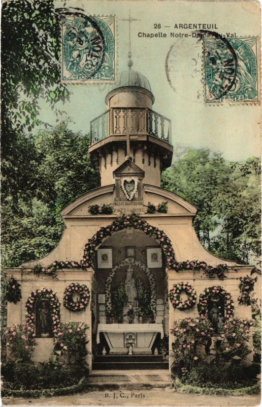 Carte postale ancienne Argenteuil Chapelle Notre-Dame France à Argenteuil