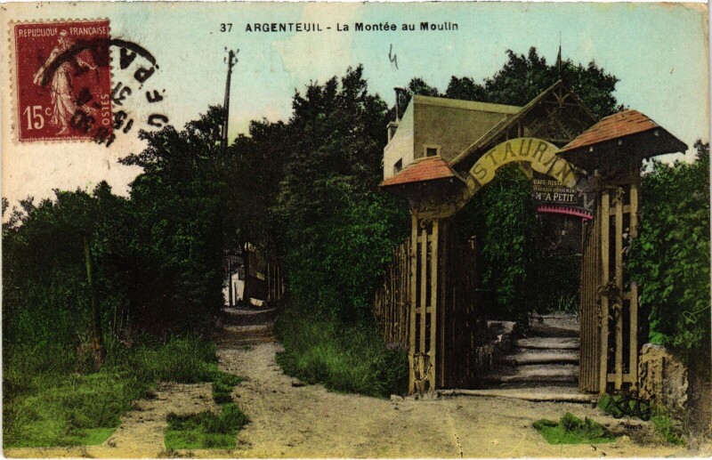 Carte postale ancienne Argenteuil La Montee au Moulin France à Argenteuil