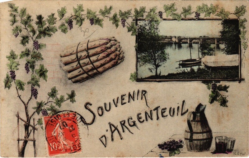 Carte postale ancienne Souvenir d' Argenteuil France à Argenteuil