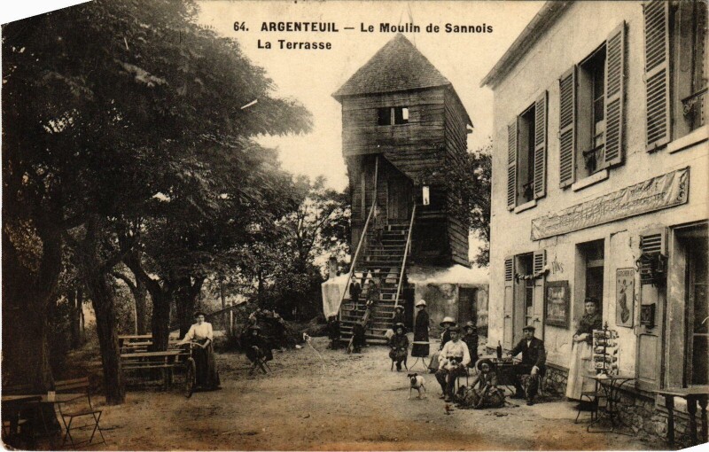Carte postale ancienne Argenteuil Le Moulin de Sannois, La Terrasse France à Argenteuil