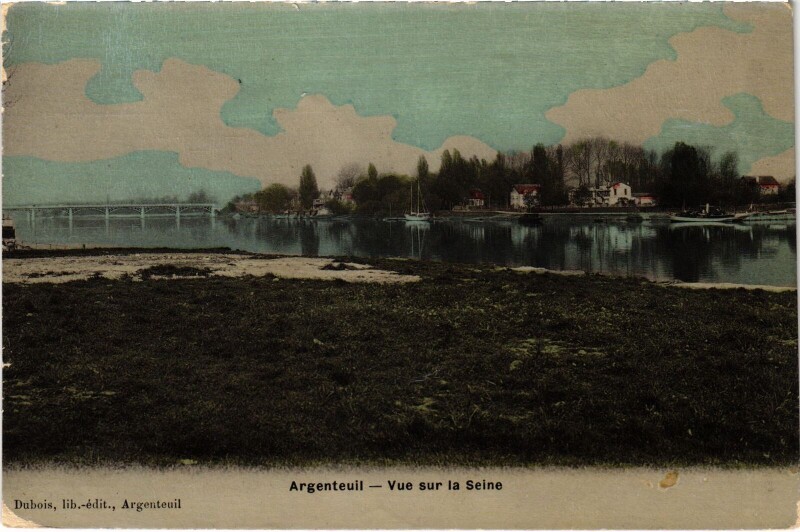 Carte postale ancienne Argenteuil Vue sur la Seine France à Argenteuil