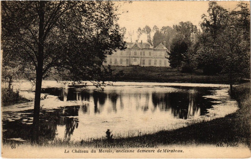 Carte postale ancienne Argenteuil Le Chateau du Marais France à Argenteuil