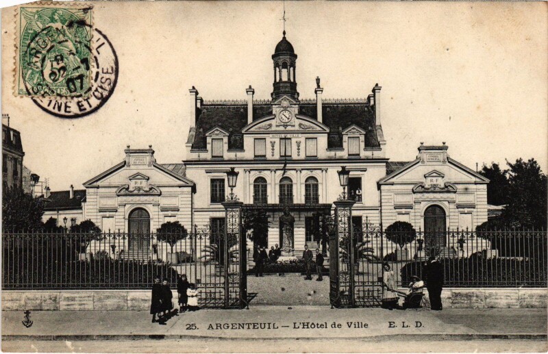 Carte postale ancienne Argenteuil L'Hotel de Ville France à Argenteuil