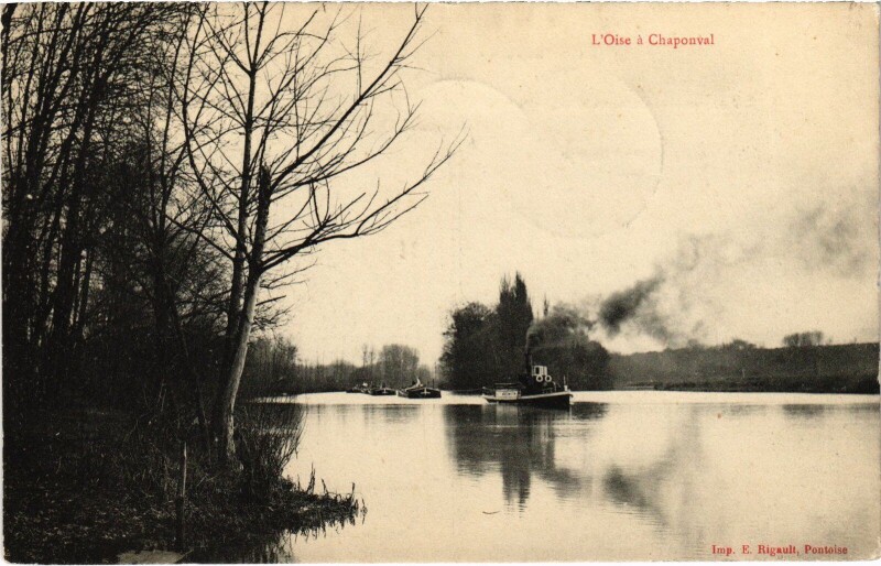 Carte postale ancienne Auvers sur Oise L'Oise a Chaponval France à Auvers-sur-Oise