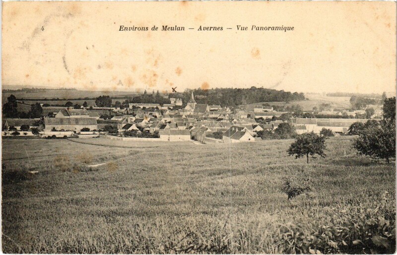 Carte postale ancienne Avernes Vue Panoramique France à Avernes