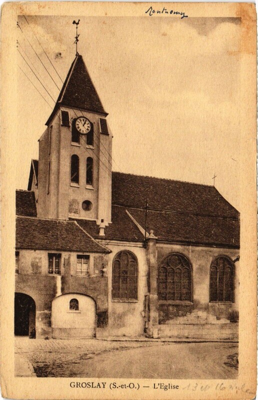 Carte postale ancienne Groslay L'Eglise France à Groslay