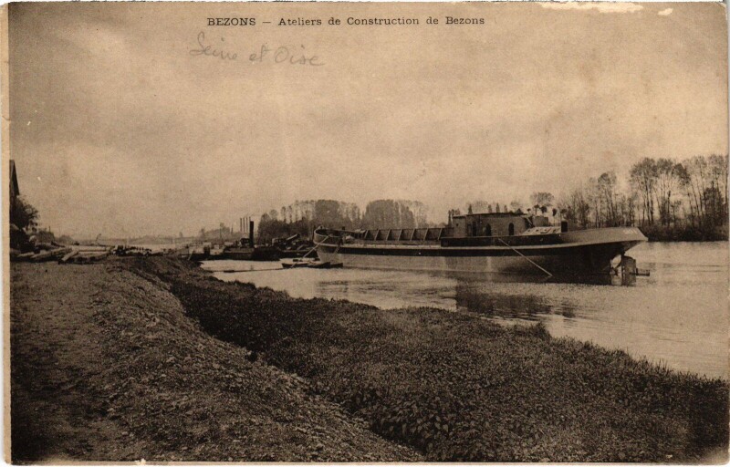 Carte postale ancienne Bezons Ateliers de Construction France à Bezons
