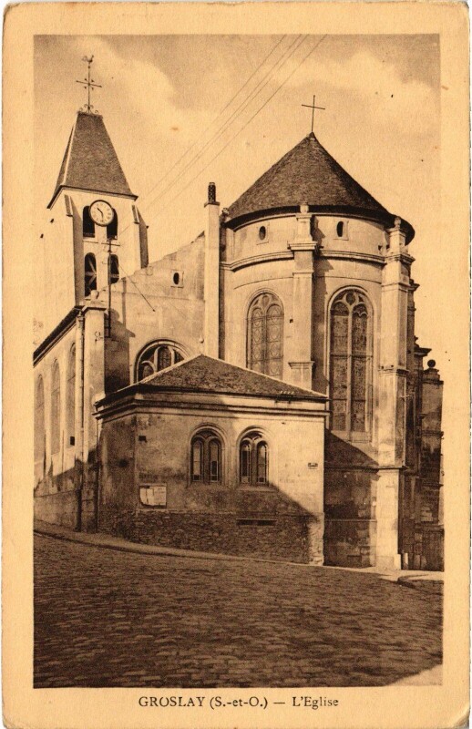 Carte postale ancienne Groslay L'Eglise France à Groslay