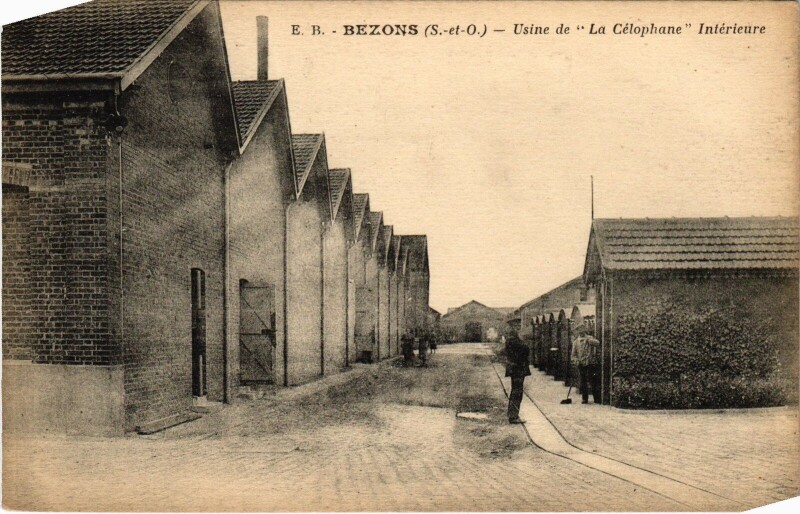 Carte postale ancienne Bezons Usine de La Celophane Interieure France à Bezons