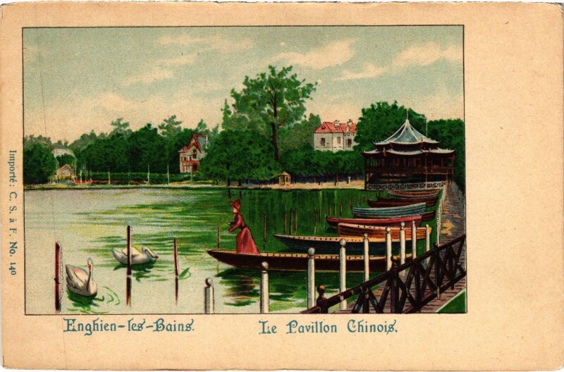 Carte postale ancienne Enghien les Bains Le Pavillon Chinois France à Enghien-les-Bains