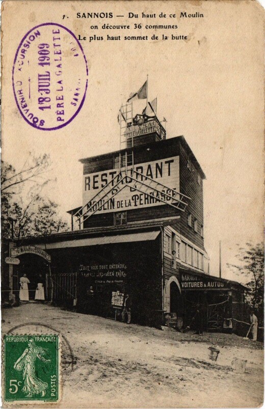 Carte postale ancienne Sannois Du haut de ce Moulin France à Sannois
