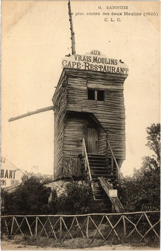 Carte postale ancienne Sannois Le plus ancien des deux Moulins France à Sannois
