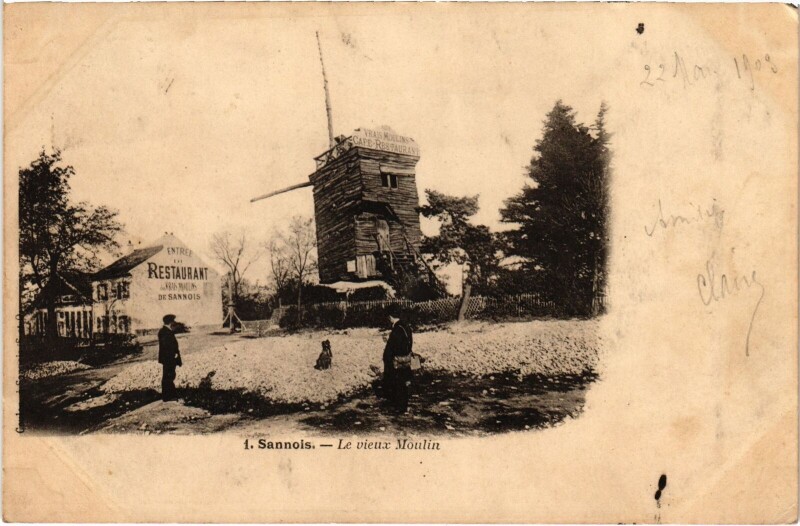 Carte postale ancienne Sannois Le Vieux Moulin France à Sannois