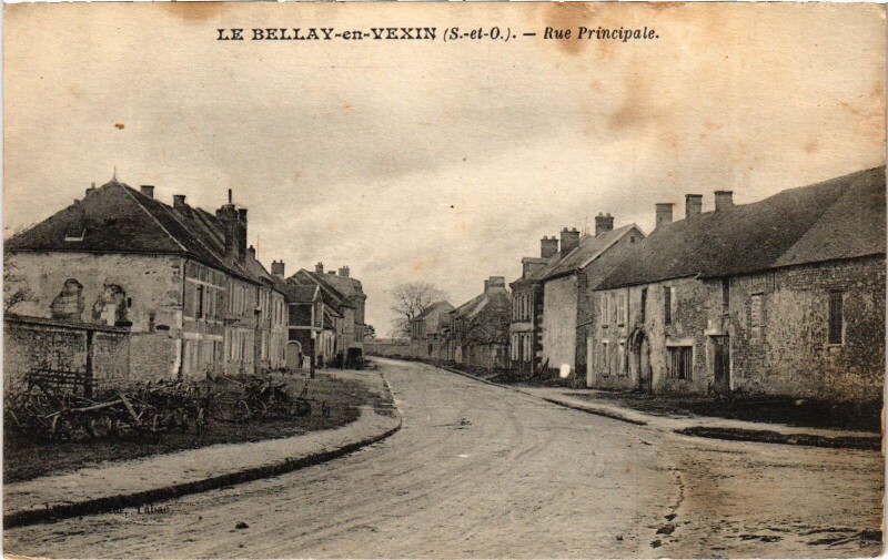 Carte postale ancienne Le Bellay en Vexin Rue Principale France au Bellay-en-Vexin