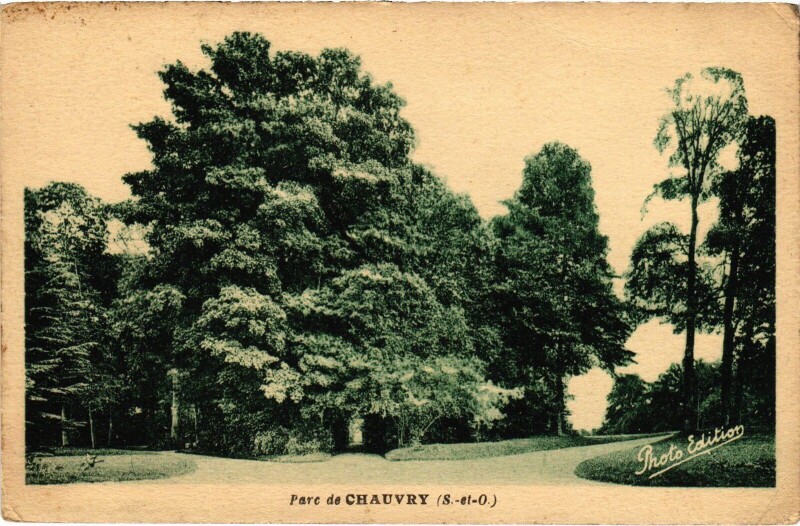 Carte postale ancienne Parc de Chauvry France à Chauvry