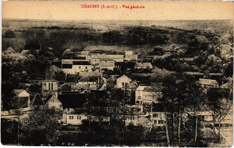 Carte postale ancienne Chaussy Vue Generale France à Chaussy