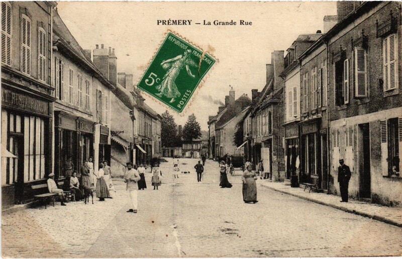 Carte postale ancienne Orémery Grande Rue