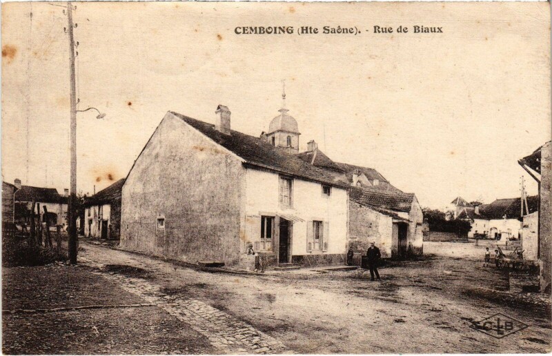 Carte postale ancienne Cemboins Rue de Biaux